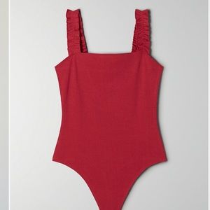 Aritzia Red Firecracker Bodysuit